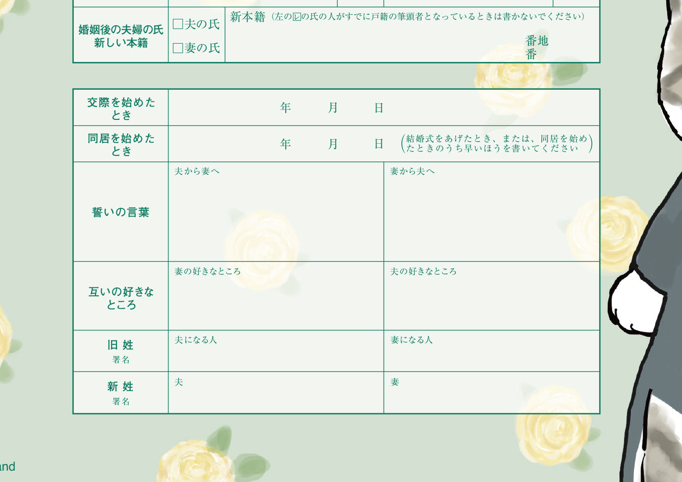 婚姻届 mofusand(ウエディング)