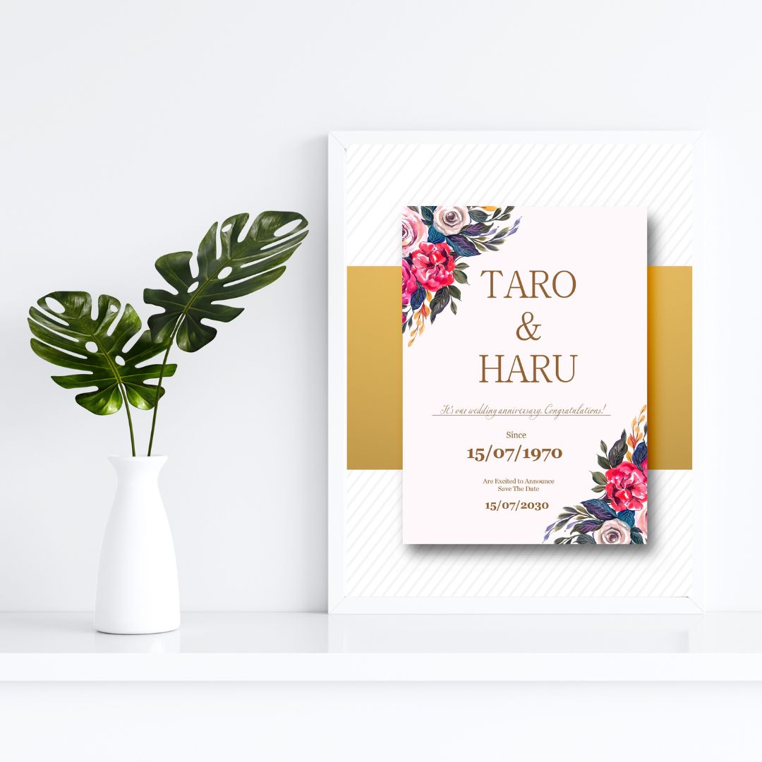 婚姻届製作所 記念日アートボード(ブラウン)