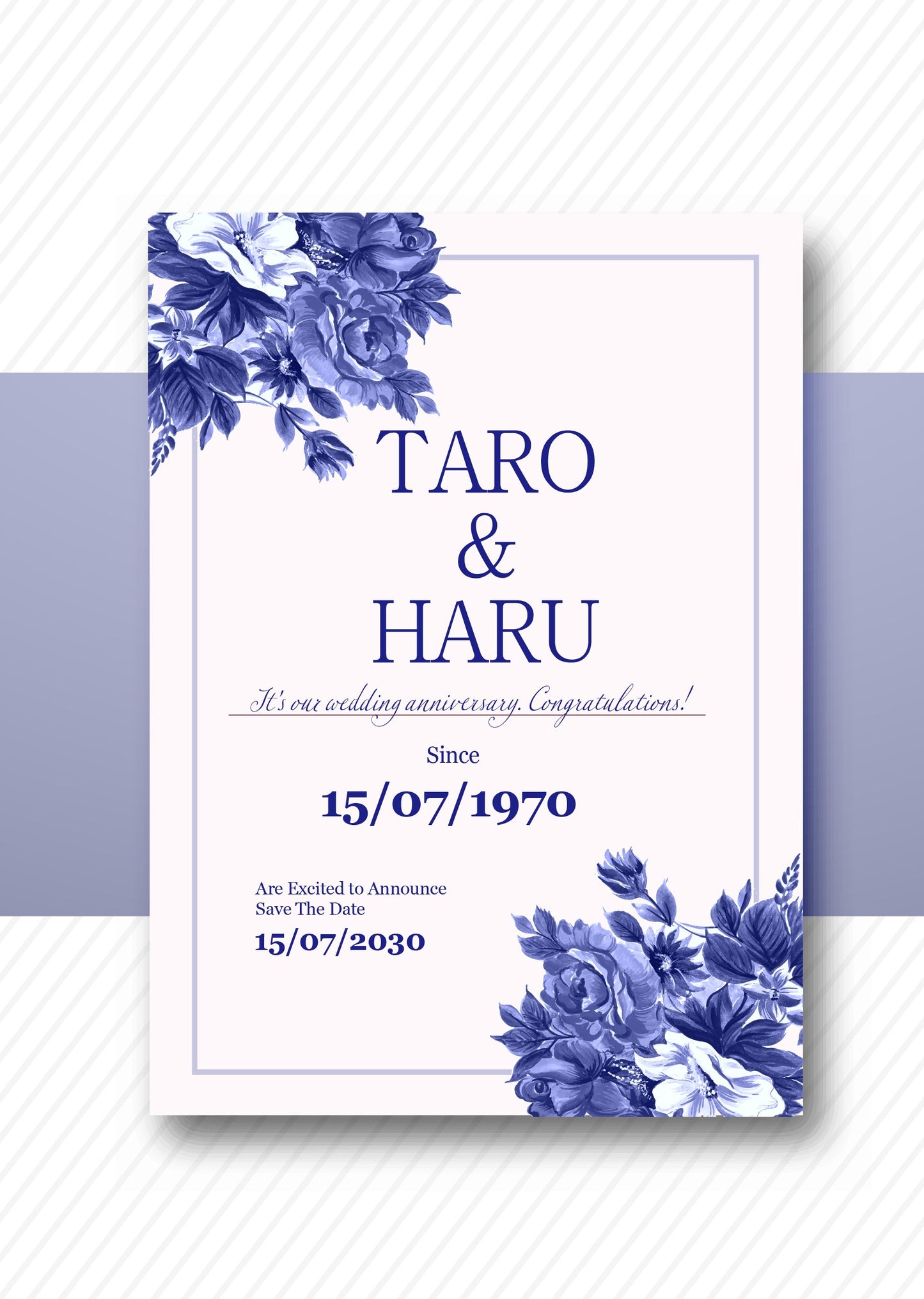婚姻届製作所 記念日アートボード(ブルー)