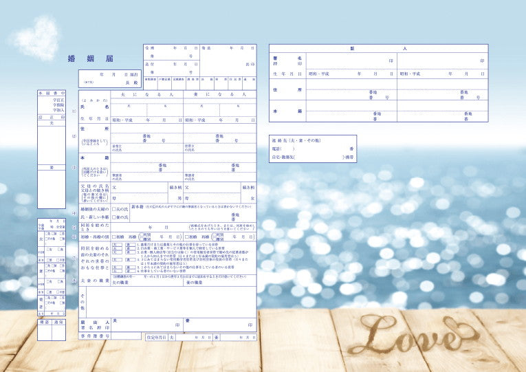 婚姻届 Sparkling Blue