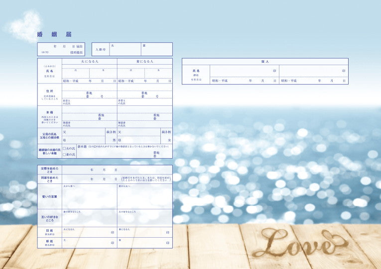 婚姻届 Sparkling Blue
