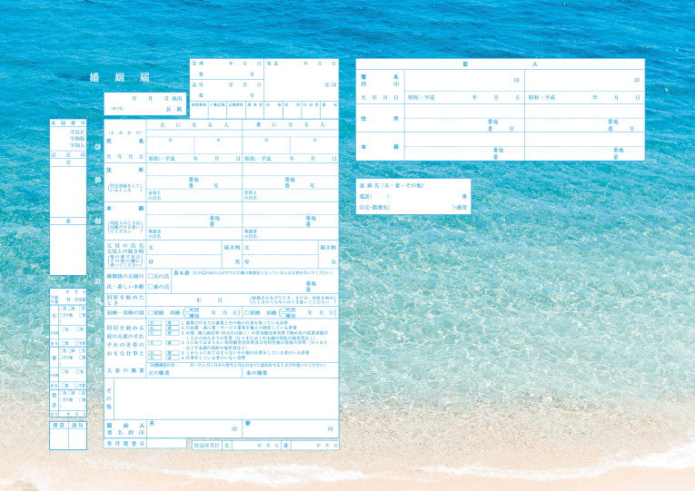 婚姻届 Clear Blue