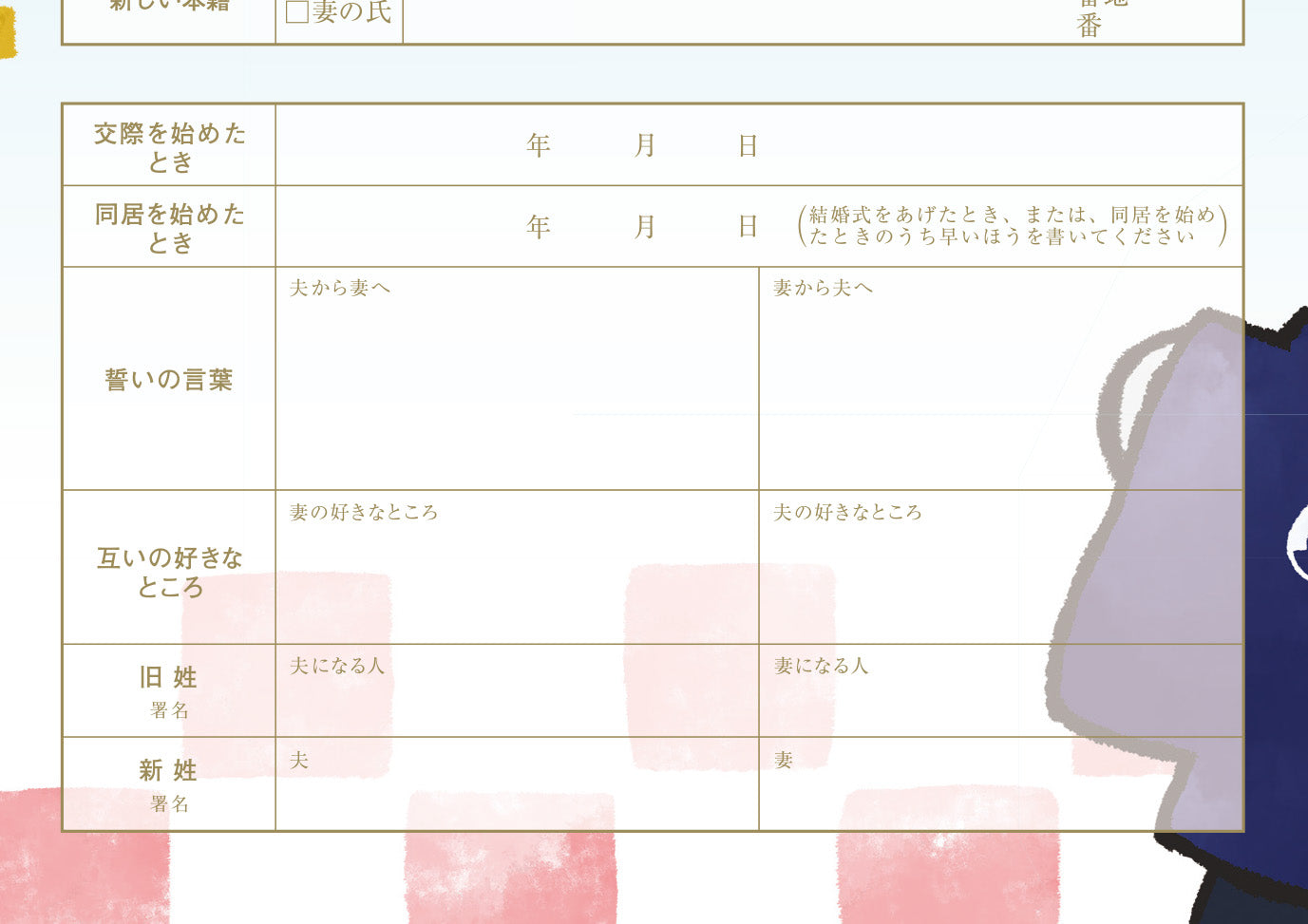 婚姻届 コウペンちゃんC(あなたがいるからしあわせ~!)
