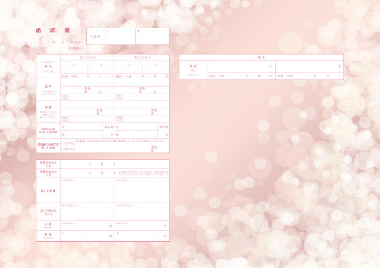婚姻届 Kira Kira(pink)