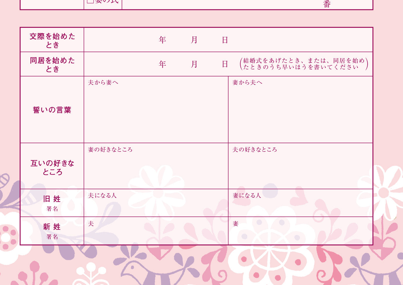 婚姻届 material michemon 世界の文様(ハンガリー)