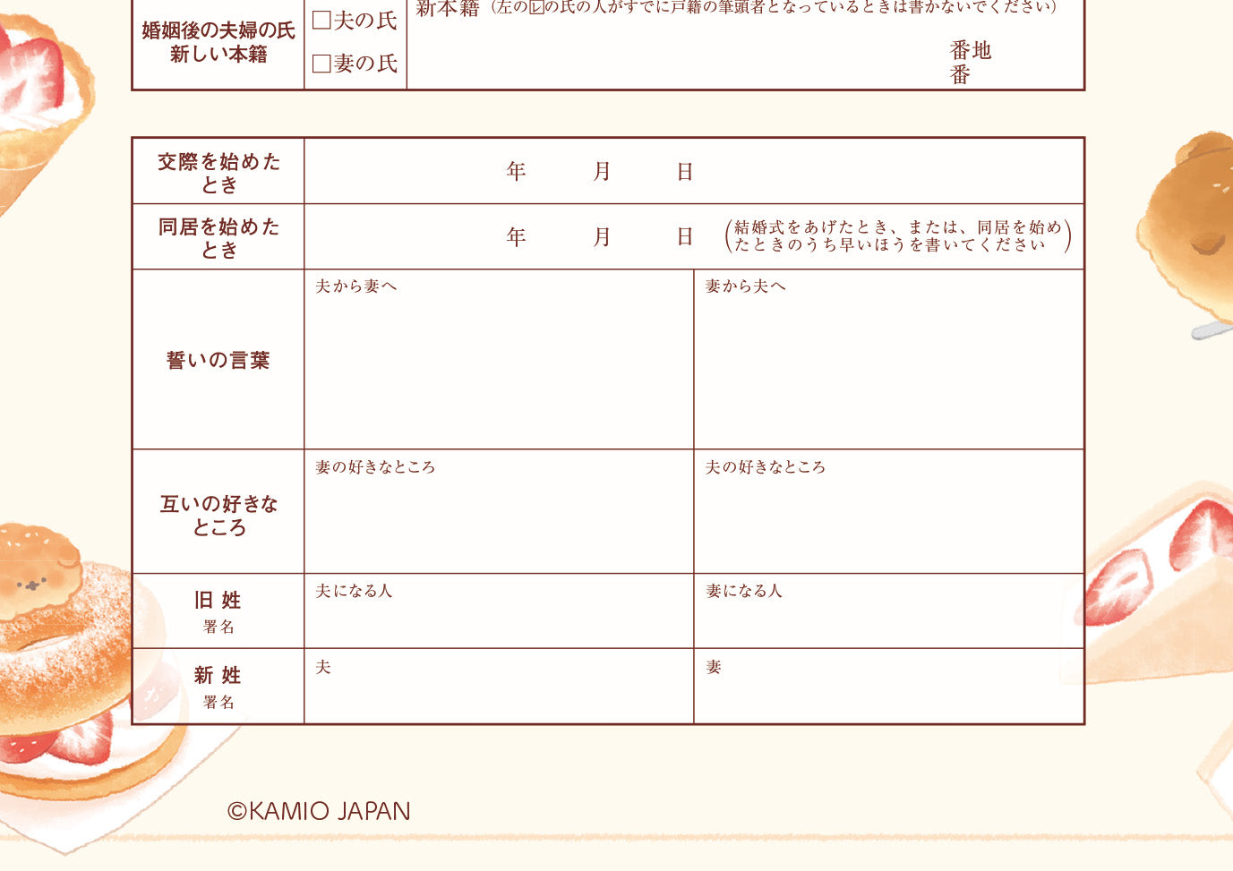 婚姻届 いーすとけん。（いちご）