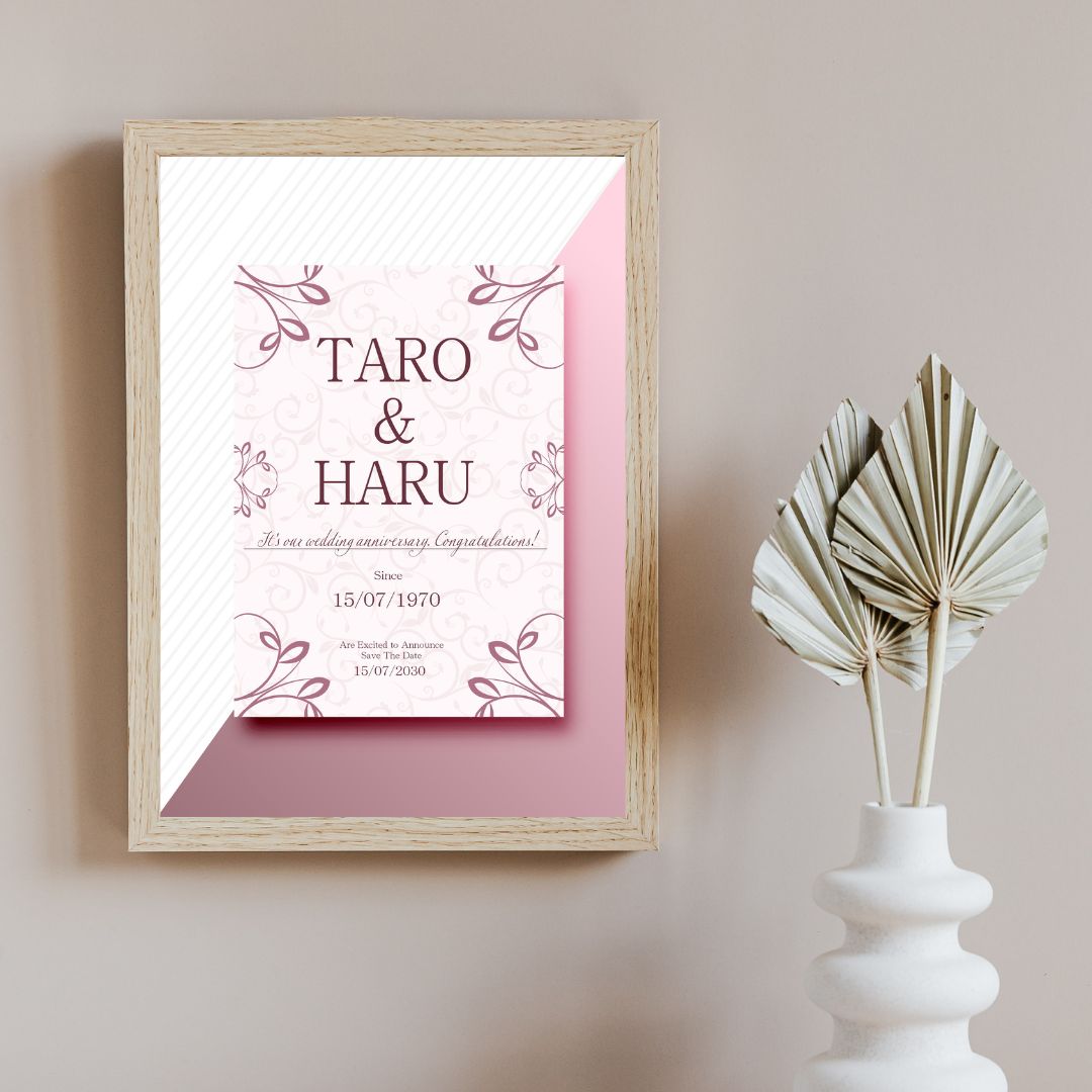 婚姻届製作所 記念日アートボード（パープル）