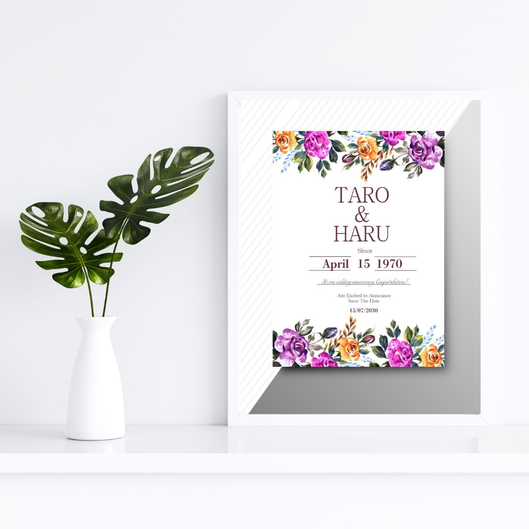 婚姻届製作所 記念日アートボード（グレー）