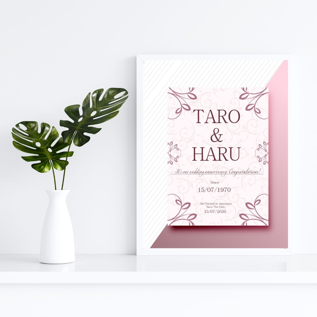 婚姻届製作所 記念日アートボード（パープル）