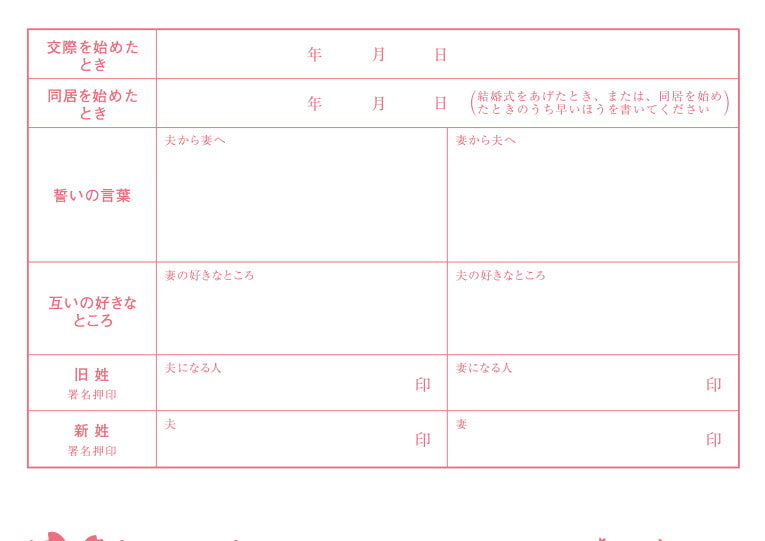 婚姻届 愛する人と、四季を共に