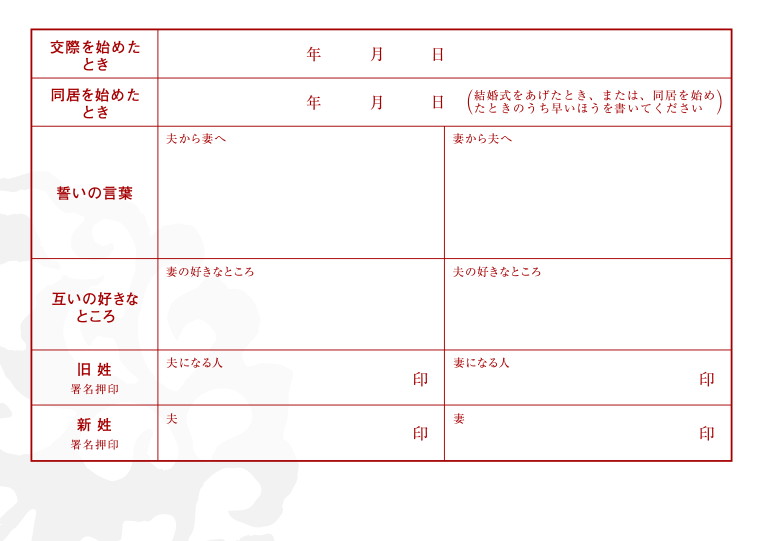 婚姻届 婚姻参り届&婚姻届セット『和紋』