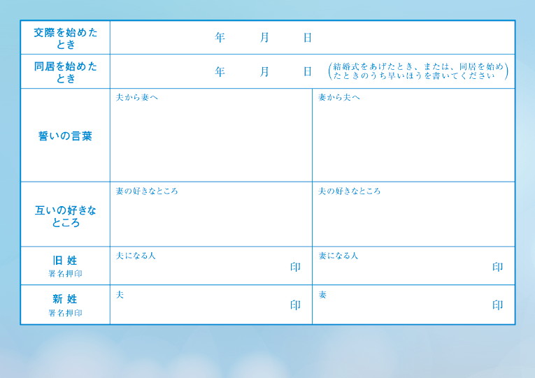 婚姻届 Kira Kira(blue)