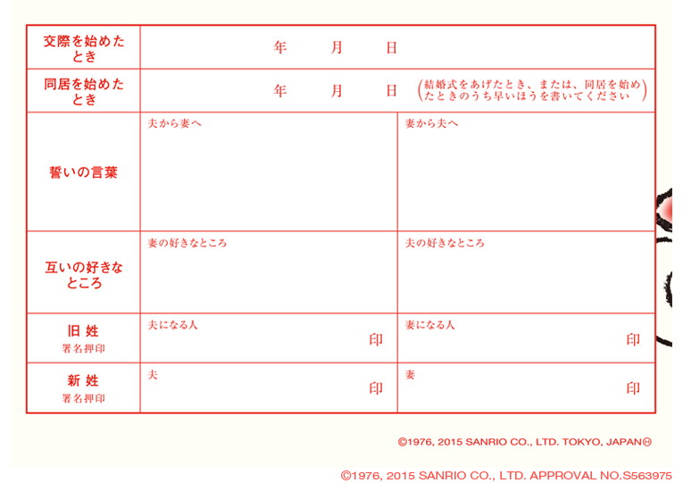 婚姻届 Hello Kitty Drawing