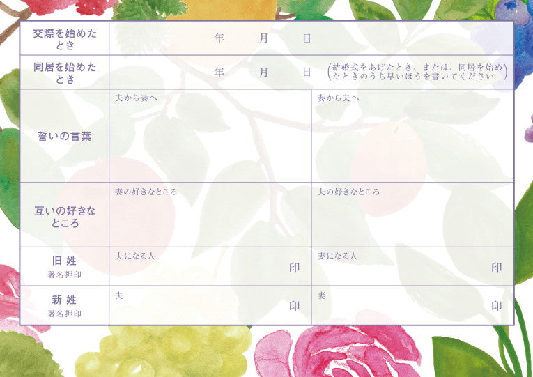 婚姻届 Fruits Garden