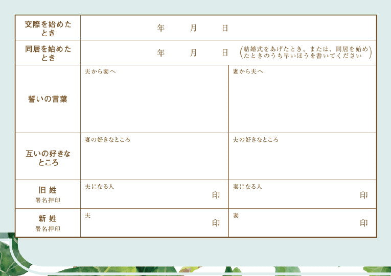 婚姻届 Ivy Garden