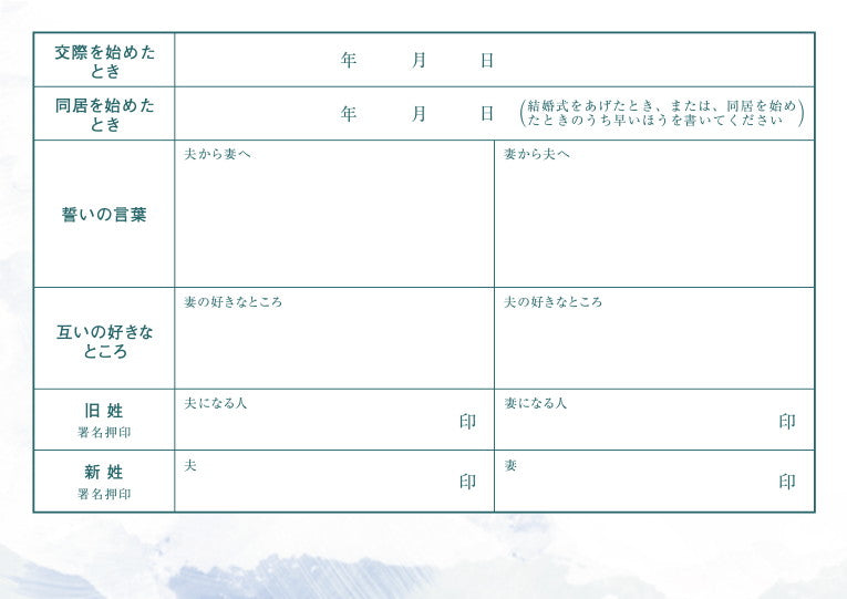 婚姻届 Happiness　Green