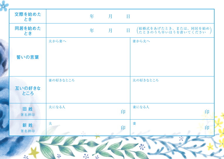 婚姻届 Something Blue