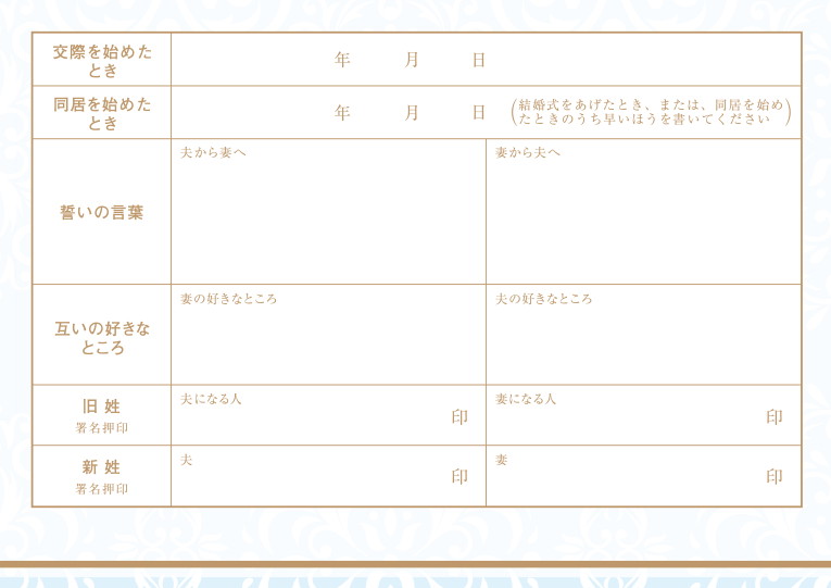 婚姻届 Classy Damask(blue)