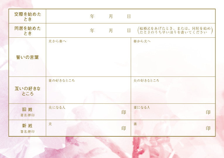 婚姻届 Sakura Gradation