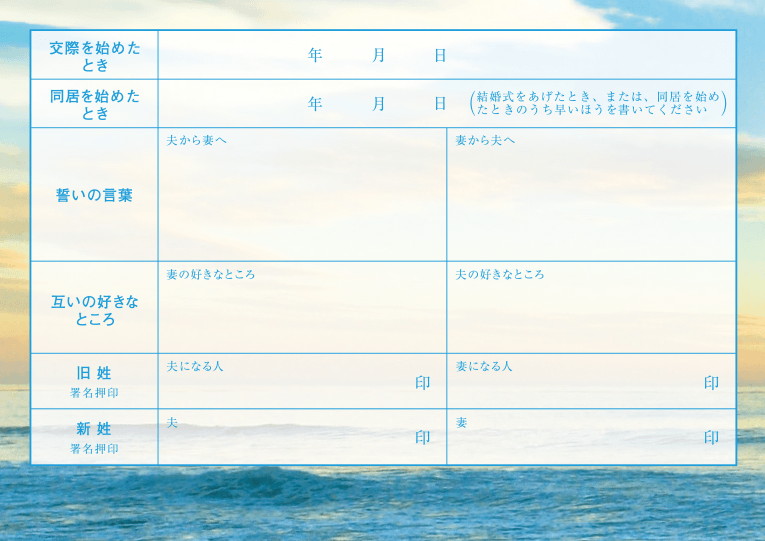 婚姻届 Sky Journey