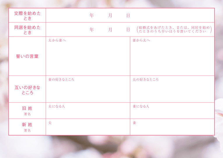 婚姻届 Spring Memories