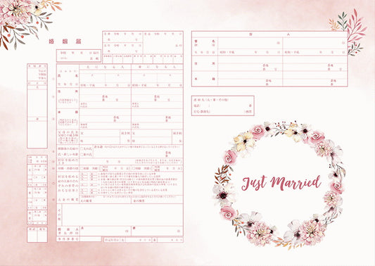 婚姻届 Flower Crown(pink)
