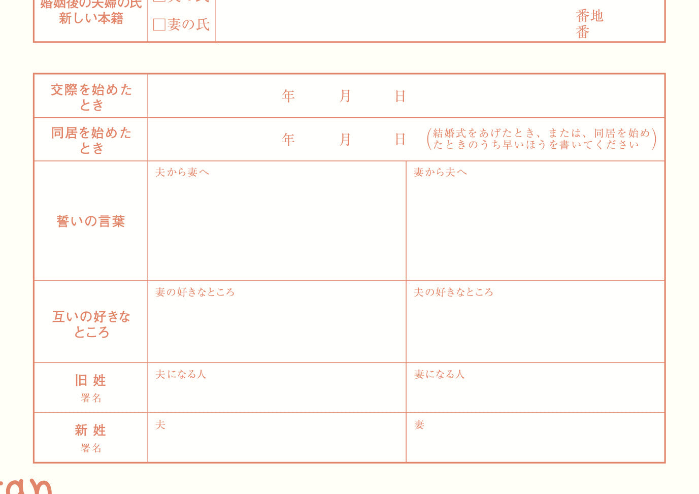 婚姻届 しろたん（ずうっといっしょ）