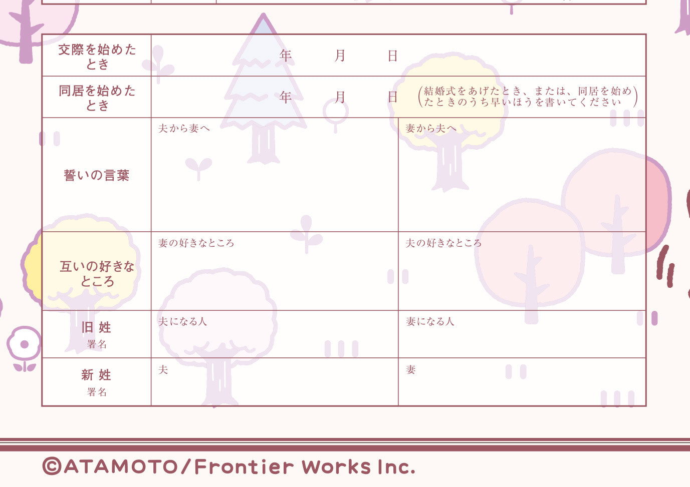 婚姻届 タヌキとキツネ C